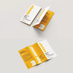 Bán buôn tùy chỉnh A5 hai mặt in đầy đủ màu sắc Tri-fold Brochure gấp Flyer thiết kế với yên khâu - Product Image 4