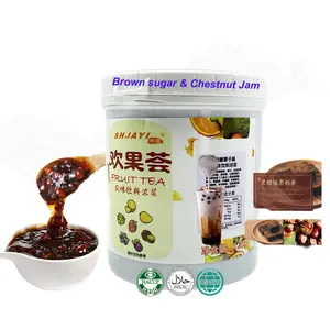 Dessertwinkel Ingrediënten Bruine Suiker & Kastanje Jam Concentraat Fruit Puree Jam Met Echt Fruit Pulp Gemaakt In China