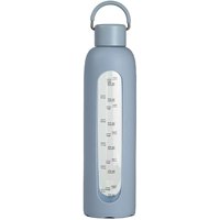 Gobelet à eau en verre à main avec manchon en silicone gravé en silicium-bore à haute teneur en silicium, monocouche, adapté à une utilisation en extérieur et en intérieur
