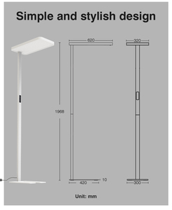 Bán buôn tùy chỉnh nhôm cảm ứng hiện đại điều khiển đèn đọc sách tầng thường vụ văn phòng thông minh đèn stehlampe - Product Image 5