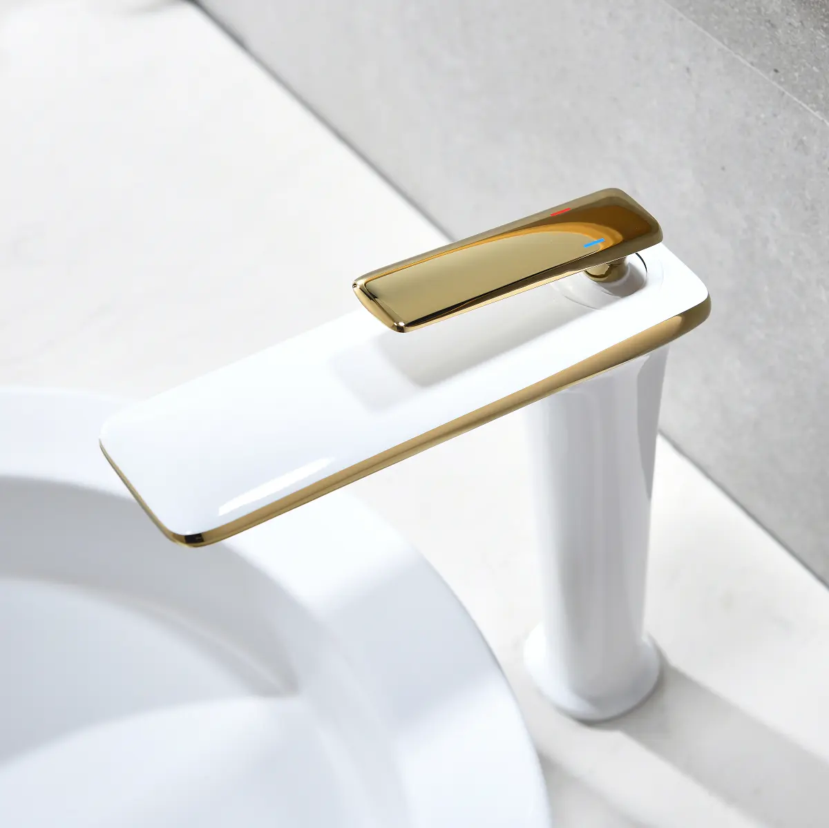 Modern Basin Faucet Brass Single Hole White And Gold Basin Tap Mixer Bathroom Online Technical Suppo
