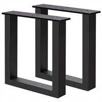 Rioychan – Ensemble de 2 pieds de banc modernes en acier de 16 pouces, pieds de table basse robustes, pieds de meubles DIY, vis et patins réglables