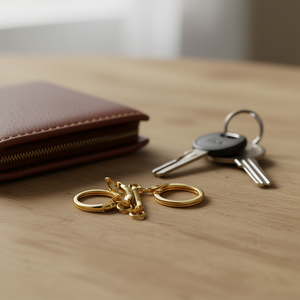 Portachiavi Ilan con Chiusura a Catena Placcata Oro 25mm - Product Image 3