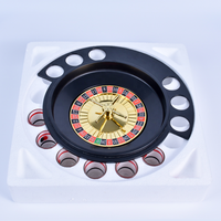 Ensemble de Machine à Roulette à platine russe pour adultes 6 tasses Spin Wheel Shot Jeux à boire pour les fêtes Produit de divertissement sportif