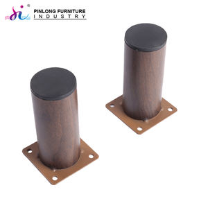 비스듬한 가정 호두 색깔 현대 금속 철 가구 다리 + 거친 철 가구 다리 - Product Image 3