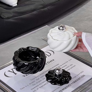 Cenicero para fumar en <span class=keywords><strong>la</strong></span> sala de estar con forma creativa de alta calidad con tapa, Cenicero para cigarros de oficina con cenizas antimoscas - Product Image 3