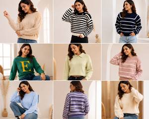 Pulls en laine pour femmes de qualité export, marque originale, tricotés, chauds, décontractés, mode, disponibles en gros - Product Image 6