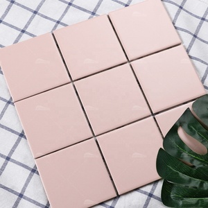 Lớn Mozaik Kích Thước 4 Inch Trong Phòng Tắm Tường Màu Hồng Gạch 97X97Mm Khảm Gốm Cho Bể Bơi - Product Image 2