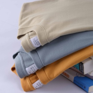 เสื้อยืดผู้ชายเนื้อหนา 250GSM ผ้าฝ้ายถัก 100% ทรงโอเวอร์ไซส์ ใส่สบาย พิมพ์โลโก้ด้วยเทคนิคซิลค์สกรีน รับผลิตแบบ OEM ODM - Product Image 4