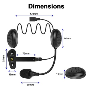 Auriculares Bluetooth para Casco de Motocicleta, V5.2 Manos Libres Inalámbricos con Micrófono, <span class=keywords><strong>Respuesta</strong></span> Automática de Llamadas y 35 Horas de Reproducción de Música - Product Image 6