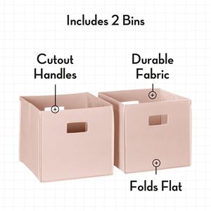 2 cubes de rangement pliables de 10,5 pouces, bacs de rangement en tissu pliables pour l'organisation, bacs de rangement durables - Product Image 2