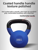 Kettlebell de compétition durable en fonte, revêtement plastique, 16 kg et 10 kg, usage universel, vente en gros usine