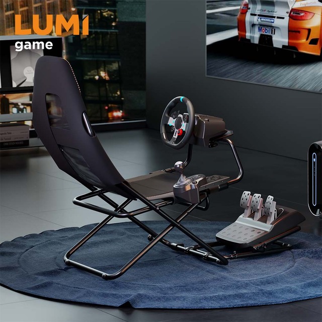 LRS13-BS01 Foldable Racing Simulator Cockpit Gaming Car Driving PS4 PS5 PC Sim Cockpit Race Drive Car Wheel Stand Playseat