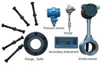 Premium Quality Flange Type Vortex Flow Meter for Steam Gas and Low-viscosity Liquid with 4-20ma Transmitter Output Accuracy