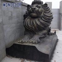 Statue de Lion en Bronze, grande taille, décoration extérieure, Sculpture taille de vie, pour le jardin, à vendre