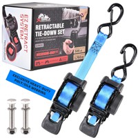 Sangles à cliquet rétractables automatiques de 1 pouce à fixer par boulons, pour remorque, avec trou de boulon