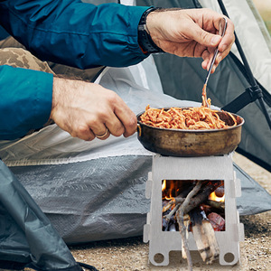 Estufa de Acero Inoxidable con Bandeja para Alcohol, Parrilla Portátil para Picnic al Aire Libre, Resistente al Viento, Capacidad de 3-5 L - Product Image 2