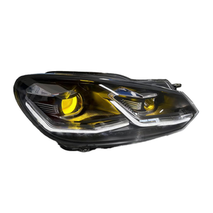 Faros Delanteros de Aspecto Agresivo 2008-2012 |   Nuevo Kit de Actualización de 12V 50W con <span class=keywords><strong>Ojos</strong></span> de <span class=keywords><strong>Demonio</strong></span> Blancos/Amarillos DRL para VW Golf 6 MK6 GTI, 1 Año de Garantía - Product Image 6