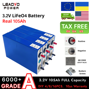 Leadyo 20 יחידות 3.2V 105Ah LiFePO4 תאי סוללה פריזמטיים ליתיום יון <span class=keywords><strong>DIY</strong></span> 72V/48V/24V/<span class=keywords><strong>12V</strong></span> חבילת סוללות עם אישור CE >5000 מחזורים - Product Image 5