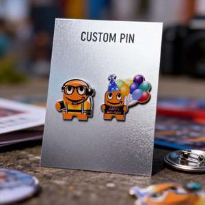 Factory Custom Cartoon Anime Zinc Alloy Stainless Iron for Badge 1 Inch Black Nickel Plated Design <b>Your</b> Own Custom - Product Image 1