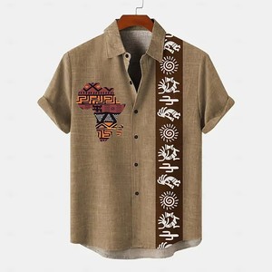 <span class=keywords><strong>Chemise</strong></span> décontractée pour <span class=keywords><strong>homme</strong></span> imprimée en 3D, respirante et anti-humidité, avec fermeture éclair, style urbain, manches courtes, en polyester - Product Image 2