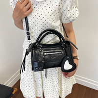 Nouveau Sac à Main Rétro 2026 en PU Effet Huile, Style Moto Classique, Tendance et Chic pour Femme, Sac à Bandoulière et Sac Croisé
