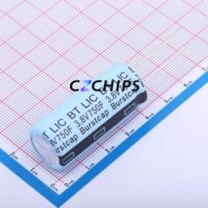 ตัวเก็บประจุลิเธียมไอออน LIC1840N3R8C750 แบบ Through-hole (THT), ระยะขา P=7.5 มม. ความจุ 750F ค่าความคลาดเคลื่อน -20%~+80% แรงดัน 3.8V ความต้านทาน 25mOhm - Product Image 1