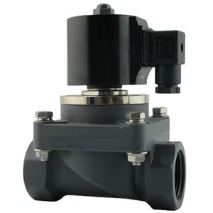 صمام لولبي بحافة مكبس PVC يعمل بشكل تجريبي لمياه البحر 1 بوصة 2 بوصة 24 فولت - Product Image 3