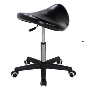 Luxury Design Oem Adjustable Salon Cutting Pu Leather <b>Saddle</b> <b>Stool</b> Rolling Swiveling Barber Chair - Product Image 2