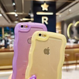 Femmes Filles Mignon <span class=keywords><strong>Kawaii</strong></span> Curly Wave Frame Shape TPU Mobile Phone Case pour <span class=keywords><strong>iPhone</strong></span> <span class=keywords><strong>SE</strong></span> 7 8 - Product Image 4