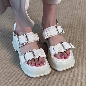 En Stock, Sandalias Romanas con Plataforma para Mujer, Elegantes, Verano 2026, Combinables con Todo, Tacón Alto Antideslizante, Calzado de Playa - Product Image 5