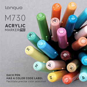 Ensemble de marqueurs à peinture acrylique ultime de 192 couleurs, <span class=keywords><strong>palette</strong></span> complète de couleurs, stylos à peinture opaque, peinture professionnelle pour artistes, studio d'art, lot en vrac PET - Product Image 2