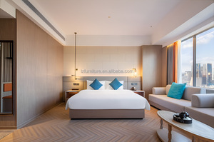 OEM Factory <b>Cheap</b> Price Custom Size Modern Hotel Bed Set Solid Wood Fabric Upholstered Bed <b>Frame</b> Bedroom Furniture Manufacturer - Product Image 3