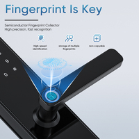 Locstar sécurité électronique Fechadura numérique Cerradura Intelligent empreinte digitale TTlock biométrique intelligent serrure de porte d'entrée sans clé