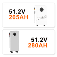Batterie solaire LiFePO4 montée sur roues E Nice 51,2 V 280 Ah 300 Ah, batterie de stockage d'énergie au lithium, garantie 10 ans
