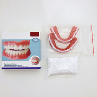 Fausses dents en silicone, placages dentaires confortables, prothèses dentaires flexibles, accessoires de sourire blancs et roses, unisexe, pour les 14 ans et plus