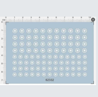autocollants US ARMY STAR pour kits de modèles à différentes échelles (blanc) 62332