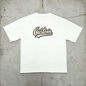 Camiseta de Hombre al por Mayor con Logotipo Personalizado, 100% Algodón, Estilo Urbano, Patrón de Letras, Tejido Liso Teñido, 250g, Vintage - Product Image 1