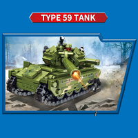 4 IN 1 Série de chars militaires Arme de combat principale Ww2 Tank City Car Enlightenment Building Block Model Cadeau d'anniversaire pour enfants