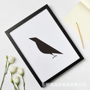 Solid Wood Photo <b>Frames</b> <b>A4</b> Size Wall Hanging Rectangular Durable Living Room Bedroom Decor - Product Image 4