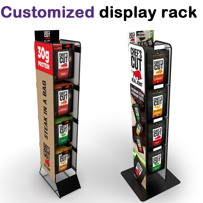 Apache Custom Metal Floor Standing Commercial Beef Jerky Display Rack for Retail Store — view 2