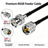 Câble coaxial ANNXIN Premium RG58 BNC mâle vers UHF mâle, rallonge d'antenne, câble de communication coaxial à faible perte, assemblage pigtail