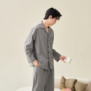 <span class=keywords><strong>Pyjama</strong></span> décontracté pour <span class=keywords><strong>homme</strong></span> Anzhiban, 100% coton tissé, imprimé <span class=keywords><strong>animal</strong></span>, manches longues, avec poches, respirant, vêtements de maison pouvant être portés à l'extérieur - Product Image 3