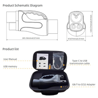 Adaptateur de chargeur EV haute puissance 300KW GB/T vers CCS2, connecteur de charge rapide 1000V 300A avec certification CE, étanche IP55
