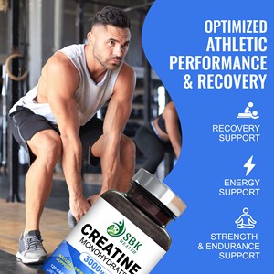 Cápsulas de Creatina Monohidrato de Alta Calidad, Favorecen el Crecimiento Muscular para Hombres y Mujeres, Apoyo Energético, Mejora la Recuperación - Product Image 4