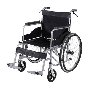 Fauteuil roulant manuel en acier carbone épaissi et renforcé pour personnes âgées et handicapées - Product Image 1