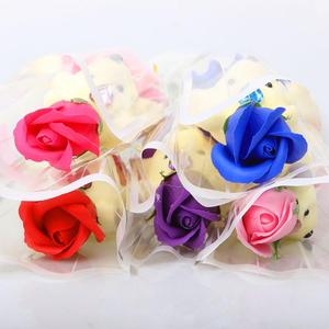 Rosa de jabón Multicolor de un solo oso para decoración del hogar, rosa de cumpleaños romántica, regalo creativo para el Día de San Valentín, suministros para decoración del hogar, 1 unidad - Product Image 6
