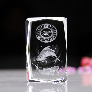 Di vendita caldo 12 Zodiaco Regali di Leo K9 3d Laser di Cristallo Regali di Decorazione per I Regali di San Valentino - Product Image 4