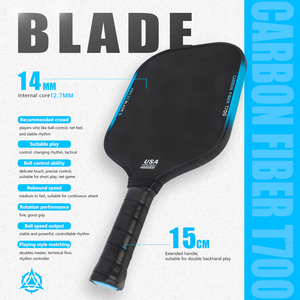 Paleta de Pickleball FitSpark Blade de Fibra de Carbono con Núcleo de Panal de Abeja de 40 Orificios - Diseño sin Bordes Aprobado por la USAPA, Ligera y de Alto Rendimiento - Product Image 4