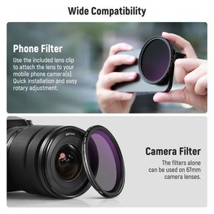 NEEWER-Kit de filtro de lente de teléfono con clip de 67mm con anillo adaptador/Zapata Fría/perilla de bloqueo para fotografía de teléfono inteligente - Product Image 6